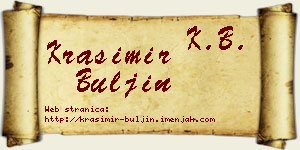 Krasimir Buljin vizit kartica